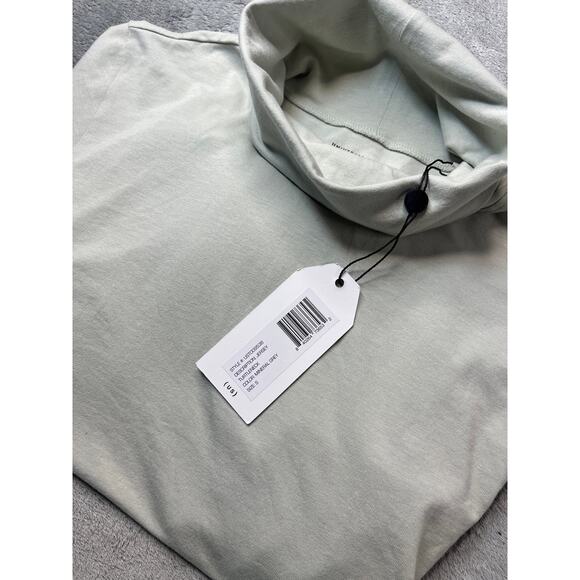 Universal Standard NEW S Mineral Gray Jersey Turtleneck Long Sleeve - Picture 1 of 8